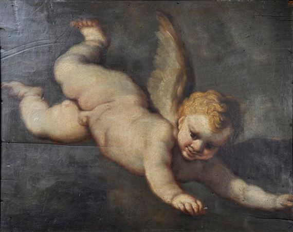 Fliegender Putto - Pomponio Allegri