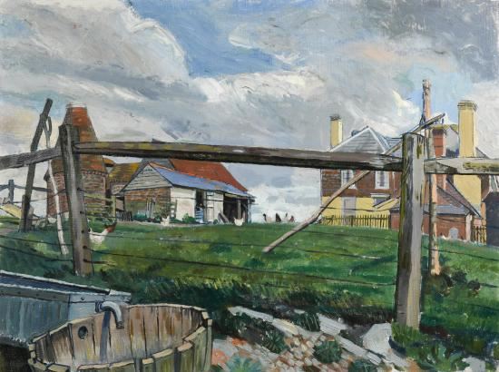 Strawberry Cottage, East Sussex by Evelyn Dunbar