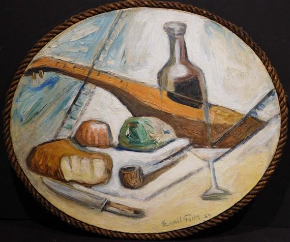 Emil Filla、エミール・フィラ【Cubist Still Life】 Emil Filla (Manner of) : Cubist Still Life with Cherries for sale