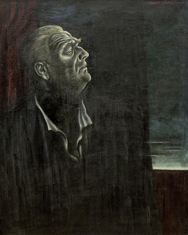 Artwork by Otakar Mrkvička, HEREC VÁCLAV VYDRA, Made of Oil on canvas