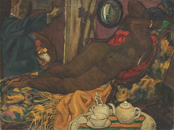 El pintor y su modelo by Manuel Rose, 1956