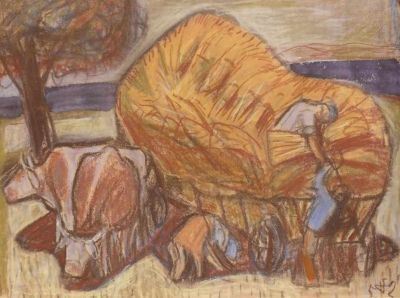 Heuernte by Otto Dix, 1952