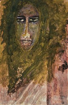 UNTITLED (HEAD OF A WOMAN) - Rabindranath Tagore