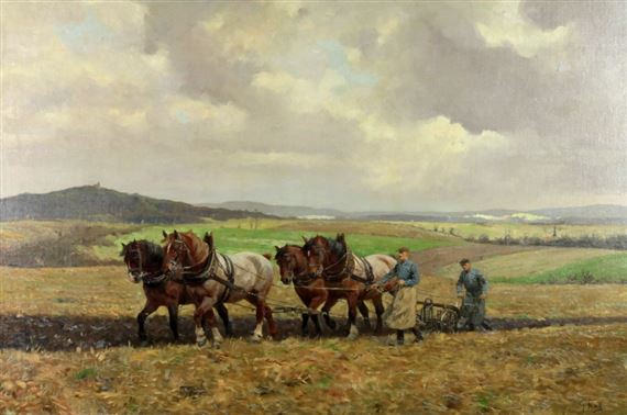The Ploughing Team by Georg Koch