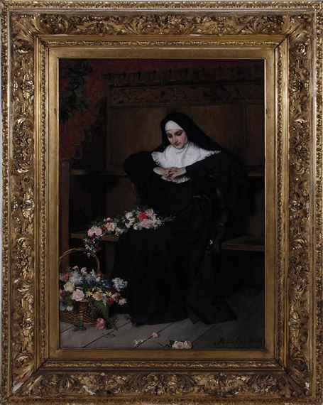 Hermann Gustav Engelhardt | Weaving Her Garlands | MutualArt