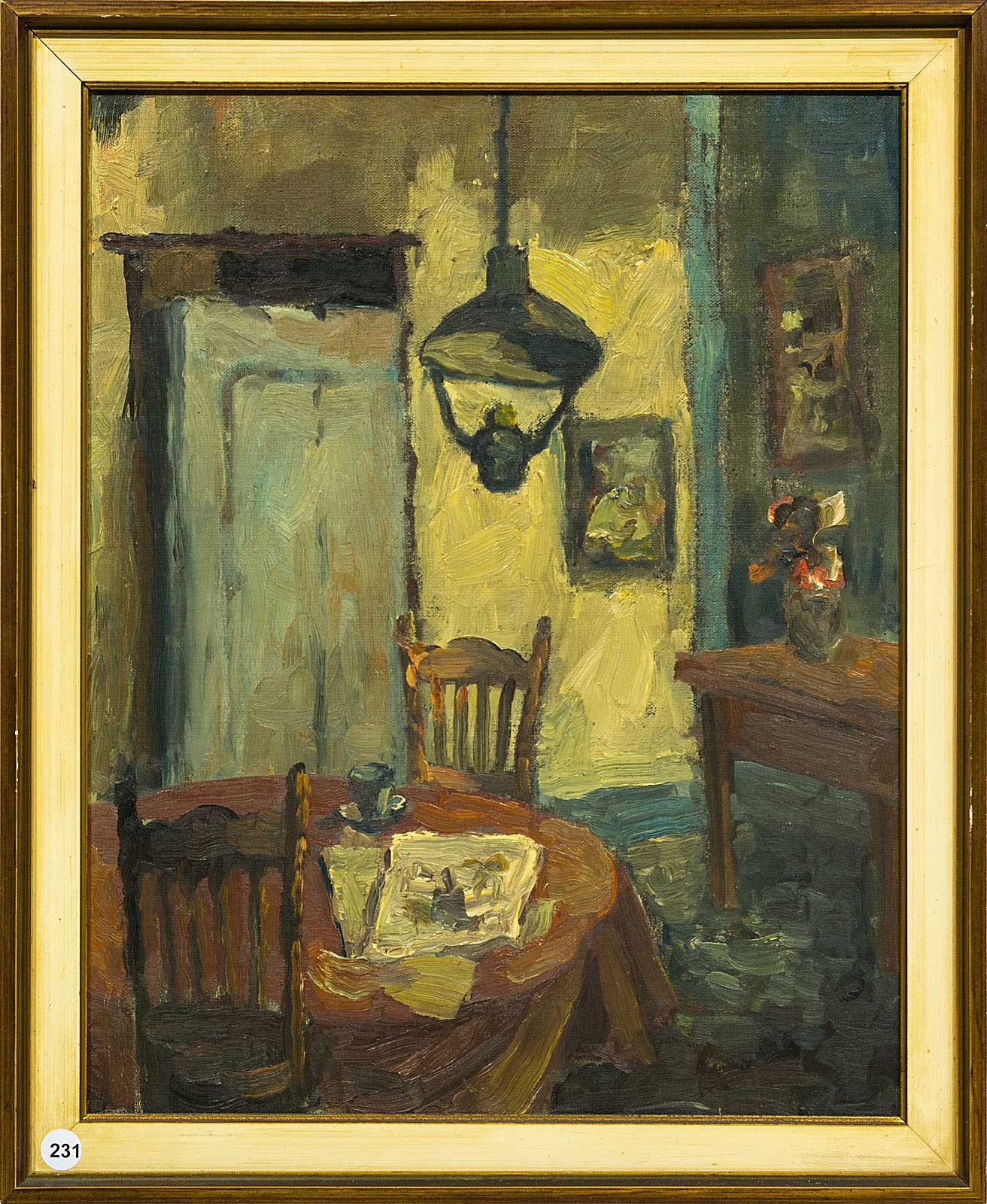 Alexander Rose-Innes | Interior with Lamp | MutualArt