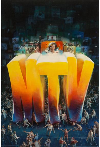 Three Works: HBO, Showtime, and MTV, interior TV Guide illustrations