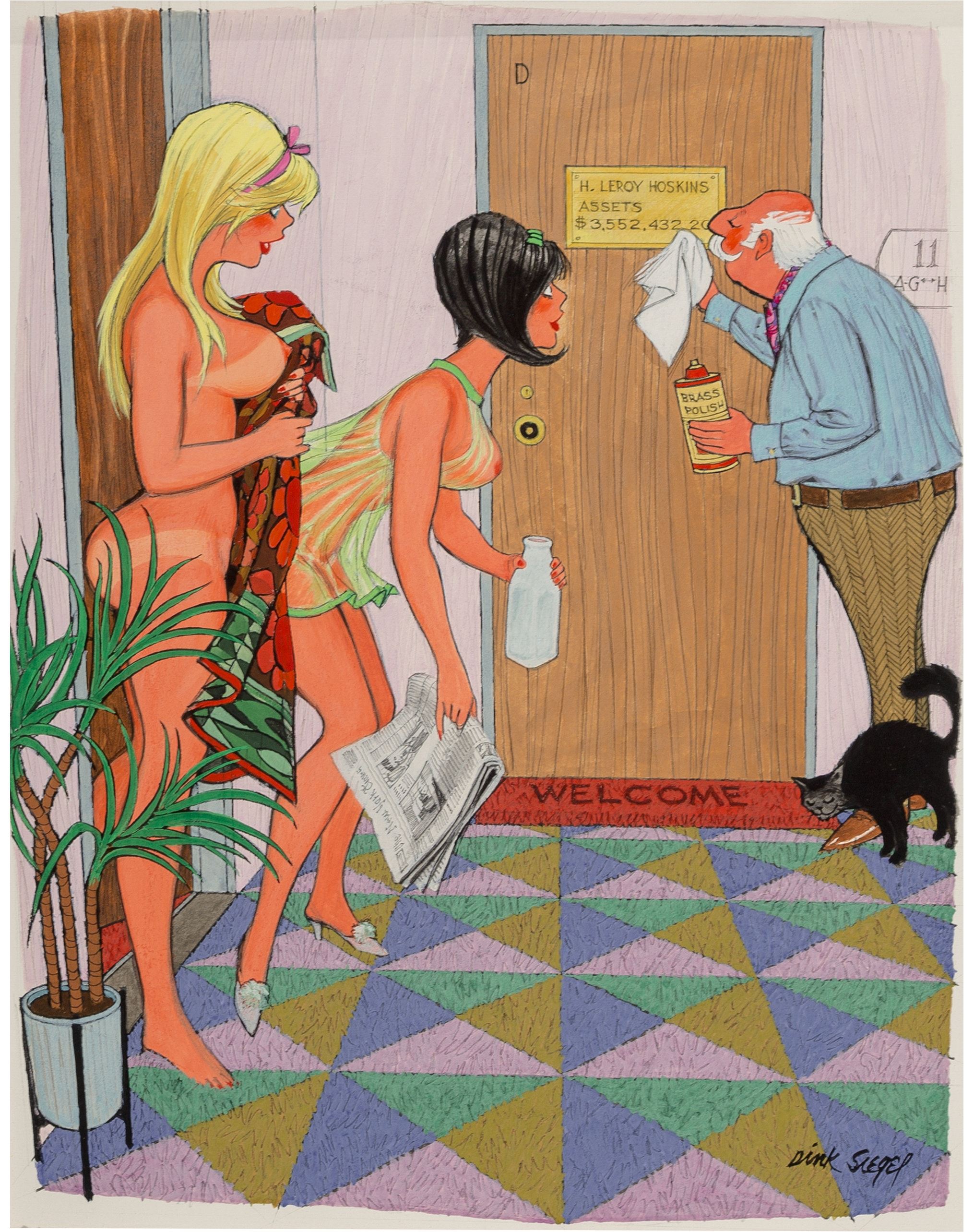 2030px x 2567px - Dink Siegel | You Were Right Dr. Whitcom - I Didn't Feel A Thing, Playboy  cartoon (1975) | MutualArt