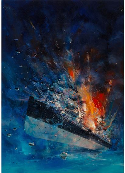 Sinking Cruise Ship, probable movie poster concept art