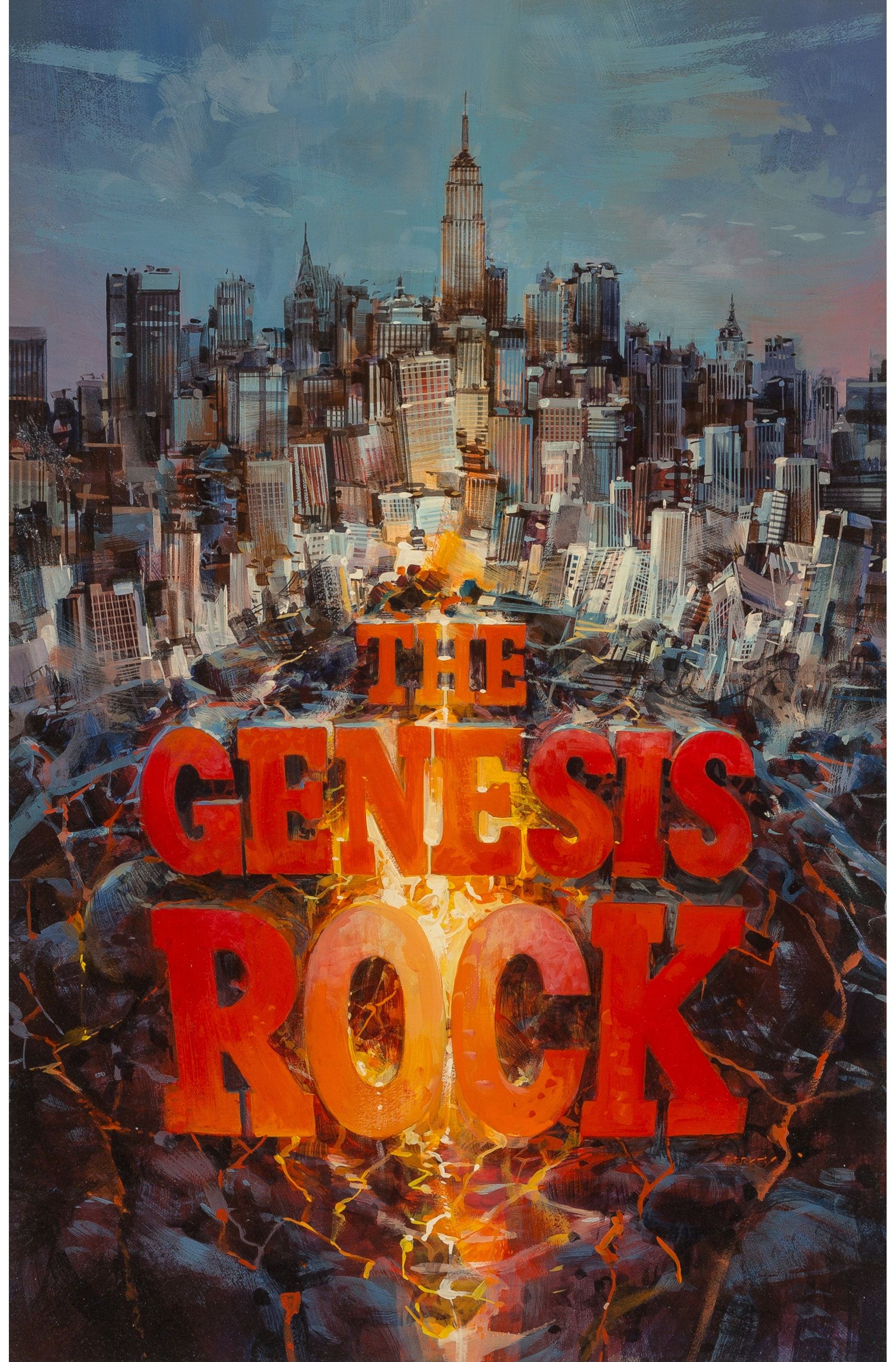 Artwork by John Conrad Berkey, The Genesis Rock, paperback cover, Made of Acrylic and casein on board