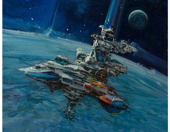 Back Towards the Sun, Painted Space by John Conrad Berkey interior illustration by John Conrad Berkey, 1991