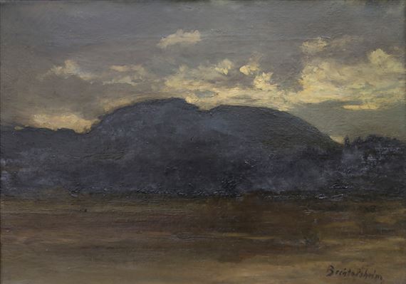 The Tegernsee in evening light by Gustav von Bechtolsheim