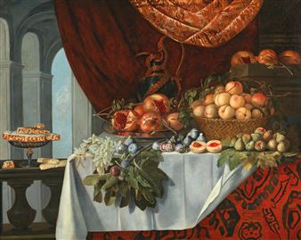 Pomegranates on a dish - Pier Francesco Cittadini