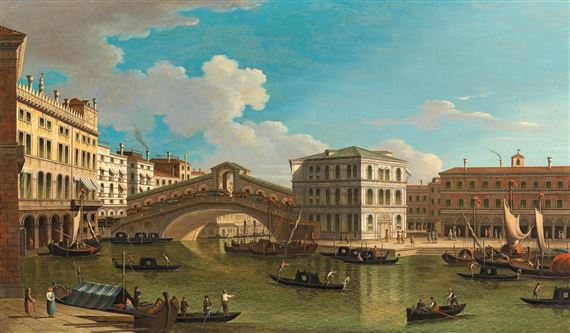 The Rialto Bridge with the Palazzo dei Camerlenghi by Canaletto