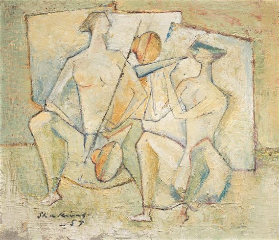 Musician by Shakir Ali