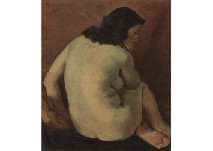 Artwork by Manjiro Terauchi, Nude, Made of oil on canvas