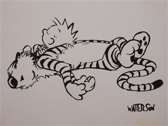 Sleeping Calvin and Hobbes - Bill Watterson