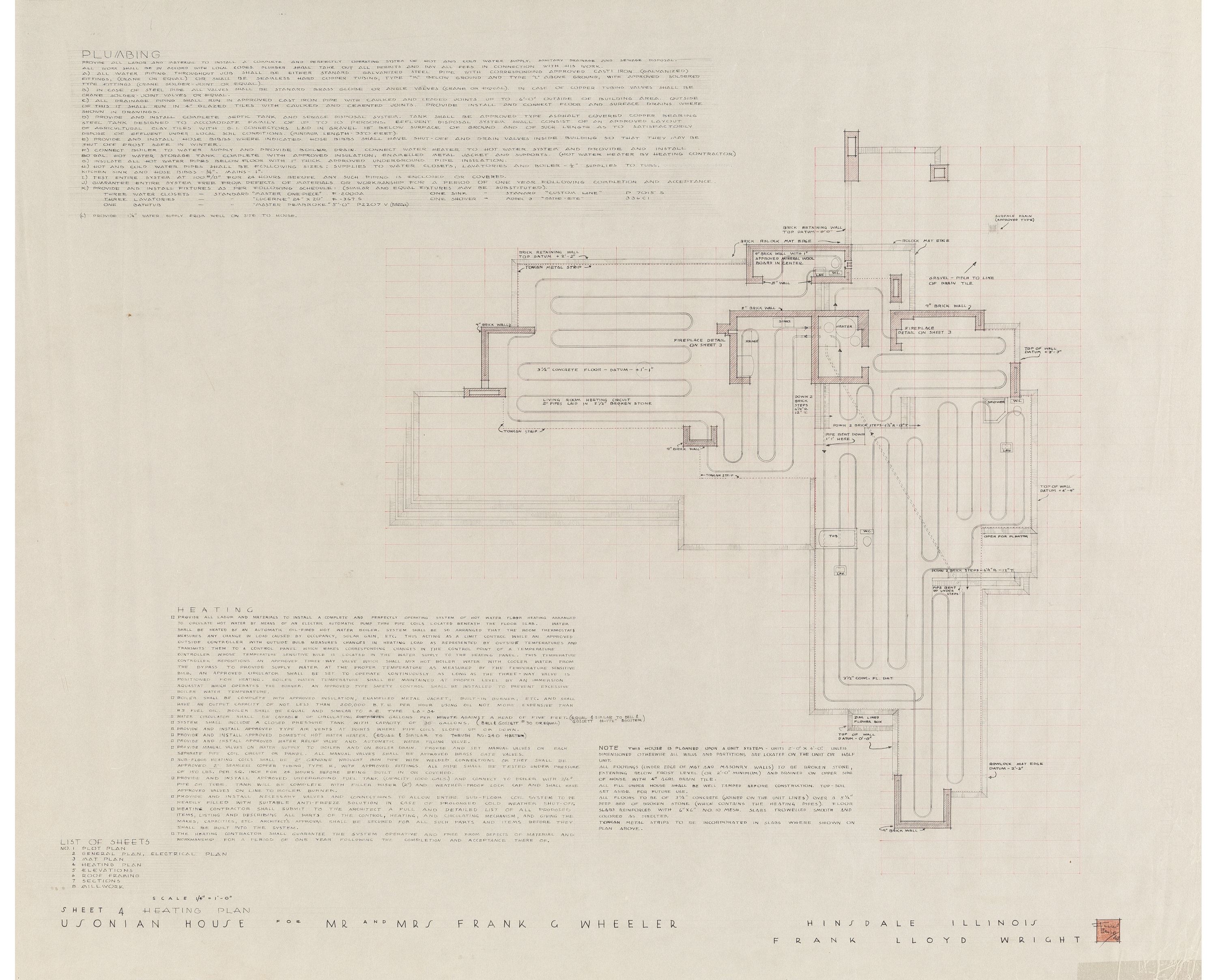 Pratt House Frank Lloyd Wright Floor Plan