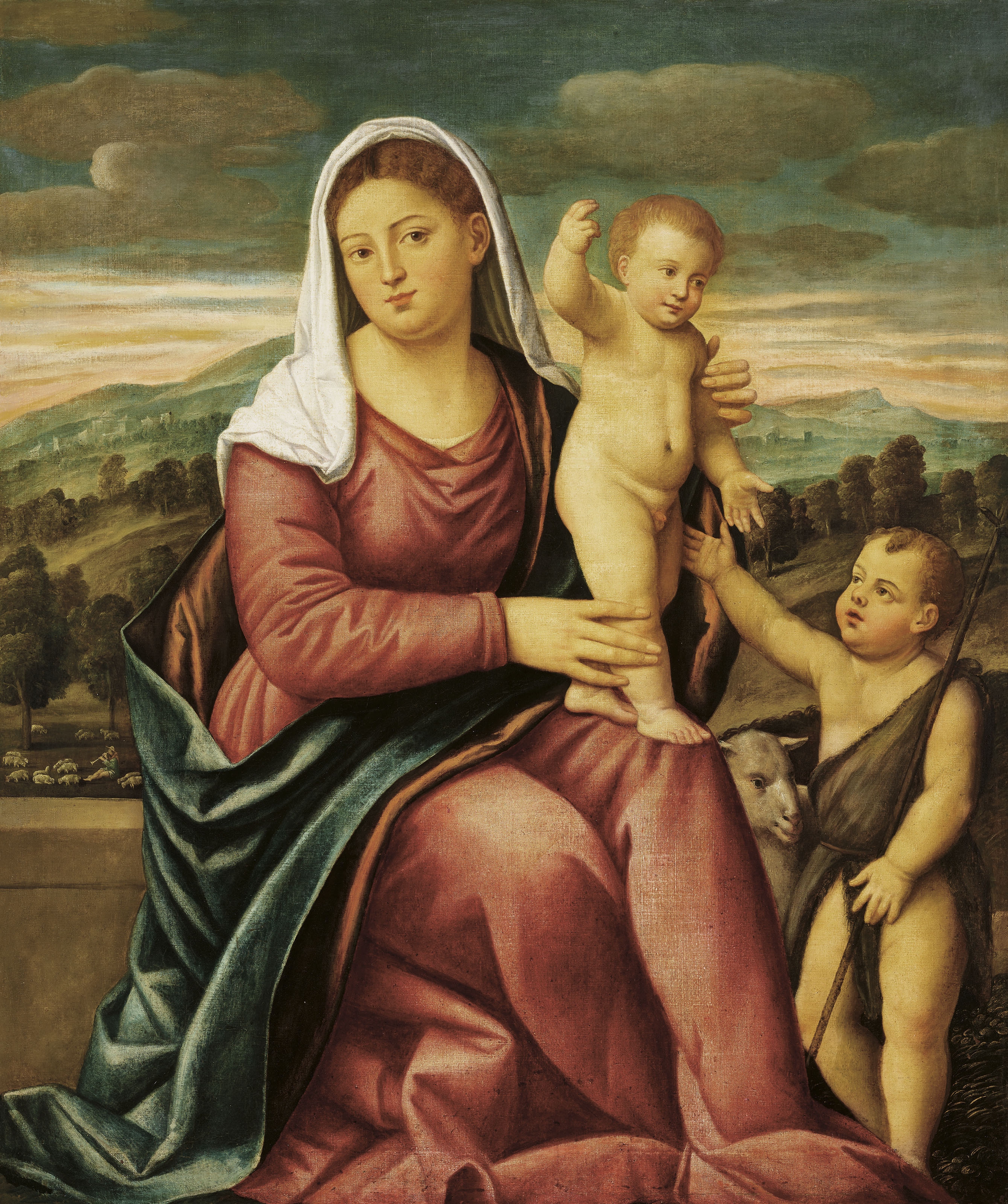 Bernardino Licinio | Madonna and Child with Saint John the Baptist ...