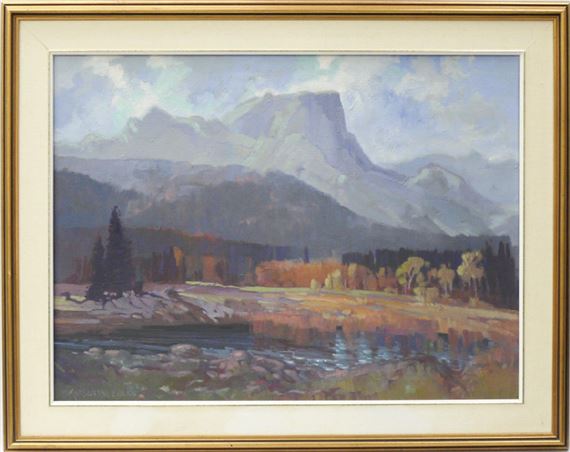 Roche Miette in the Fall by Meredith Evans, 1987