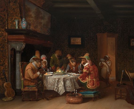 Singerie by Charles Venneman, 1845