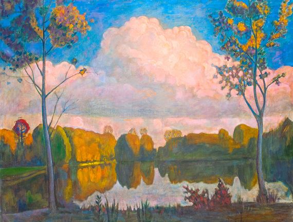 Landscape with a cloud by Gennady Myznikov, 2006
