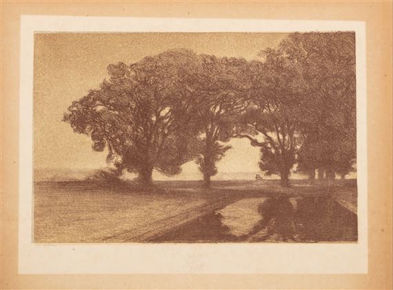 La Terrasse à l’escalier ; L’Orage, terrasse à Vézelay ; La Grande terrasse ; Bords du canal by Charles Marie Dulac, 1893