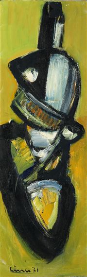 Komposition gelb-weiss-schwarz by Carl Walter Liner, 1971