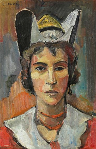 Appenzeller Trachtenfrau (Porträt Theres Fässler) by Carl Walter Liner