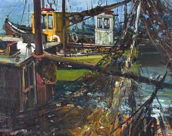 FISHING BOATS, ARDGLASS HARBOUR - Gerald Walby