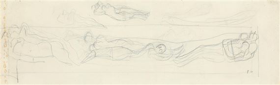 Studie zu "Die Liebe" by Ferdinand Hodler, 1904/1907