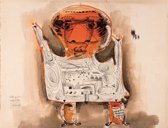 Illustration pour l'Esprit Inventif d'Ubu by Just Mikailoff, circa 1960