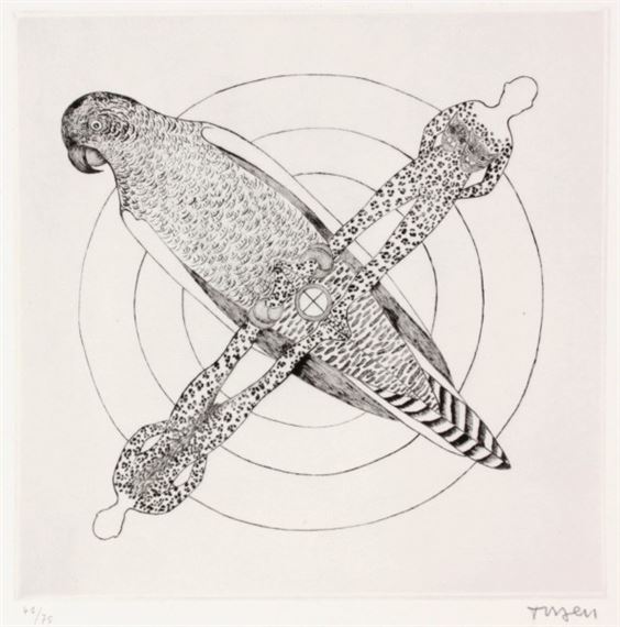 Shooting range by Toyen, 1973