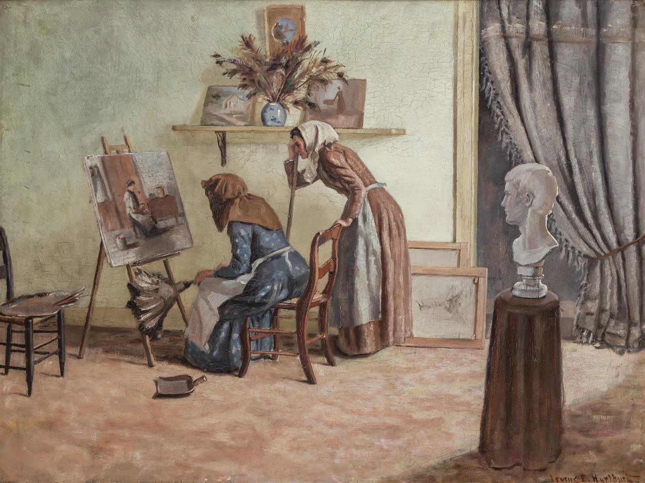 Artwork by Irving E. Hurlburt, The Artist's Studio, Made of oil on canvas