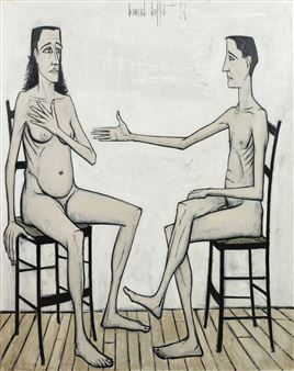 COUPLE NU ASSIS - Bernard Buffet