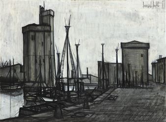 Bernard Buffet | LE PORT DE LA ROCHELLE (1955) | MutualArt