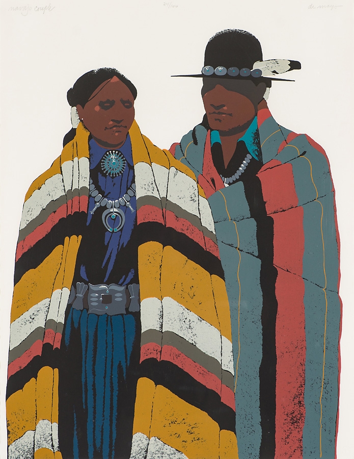 Louis Demayo Navajo Couple 1981 Mutualart 