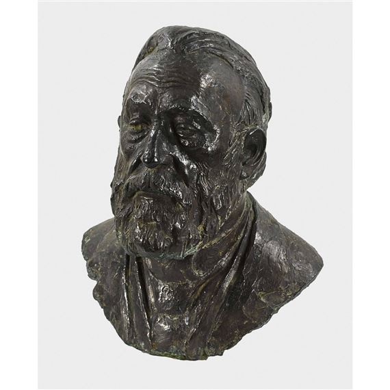 Büste von Gottfried Keller. by Eduard Spörri, 1978