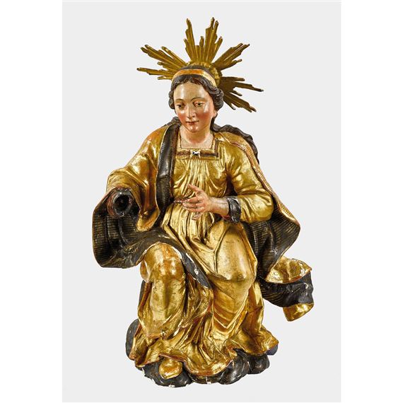 Maria mit Strahlenkranz auf Wolkensaum by German School, 18th Century