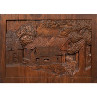 Wood carving Still Life-2 wall plaque/picture 