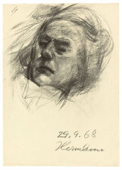 Frieda [die Frau des Künstlers] auf dem Totenbett