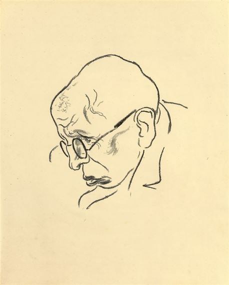 George Grosz | Portrait Max Herrmann-Neiße (1925 - 1926) | MutualArt