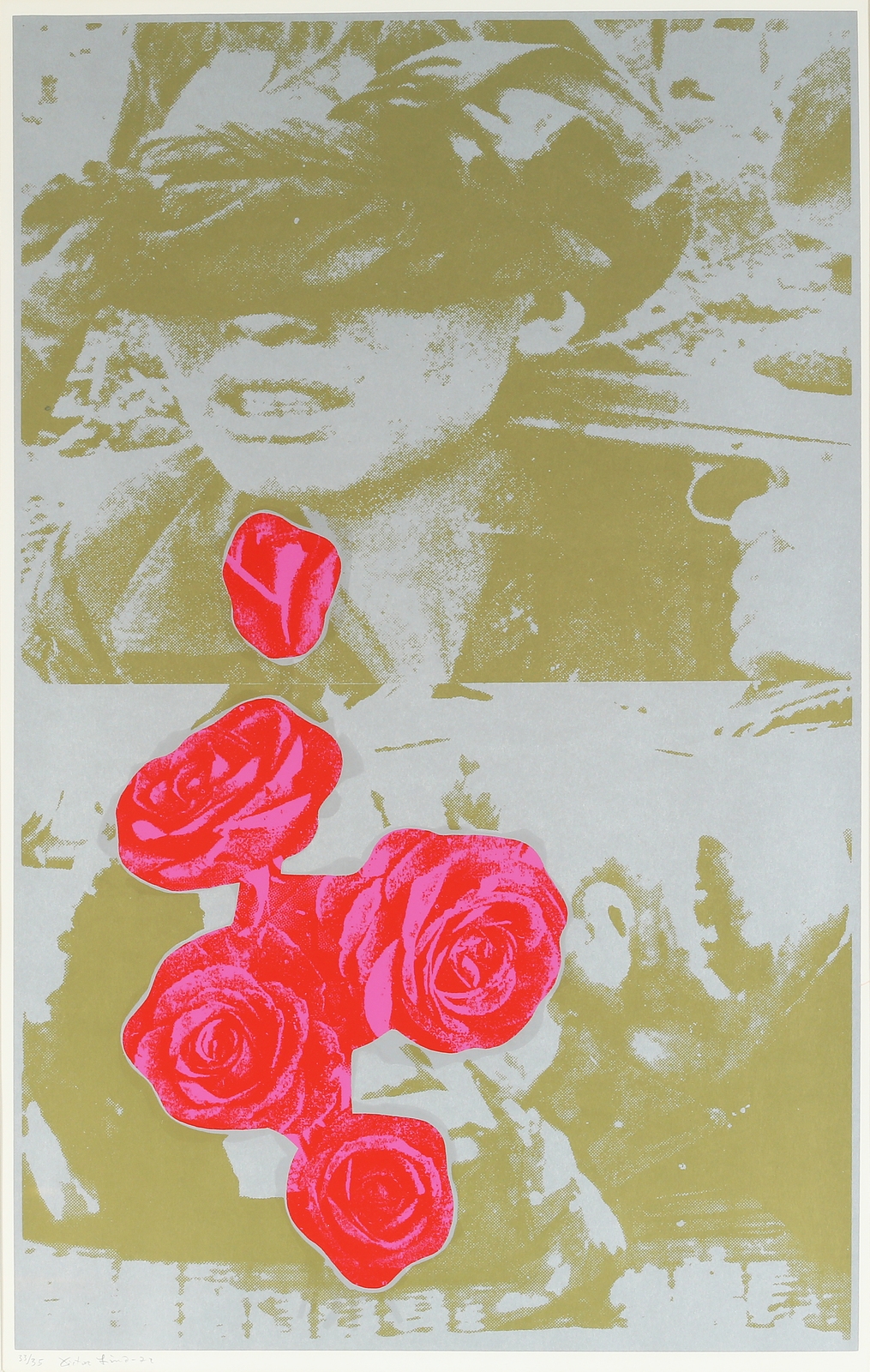 Artwork by Victor Lind, Røde roser, Made of Color silkscreen