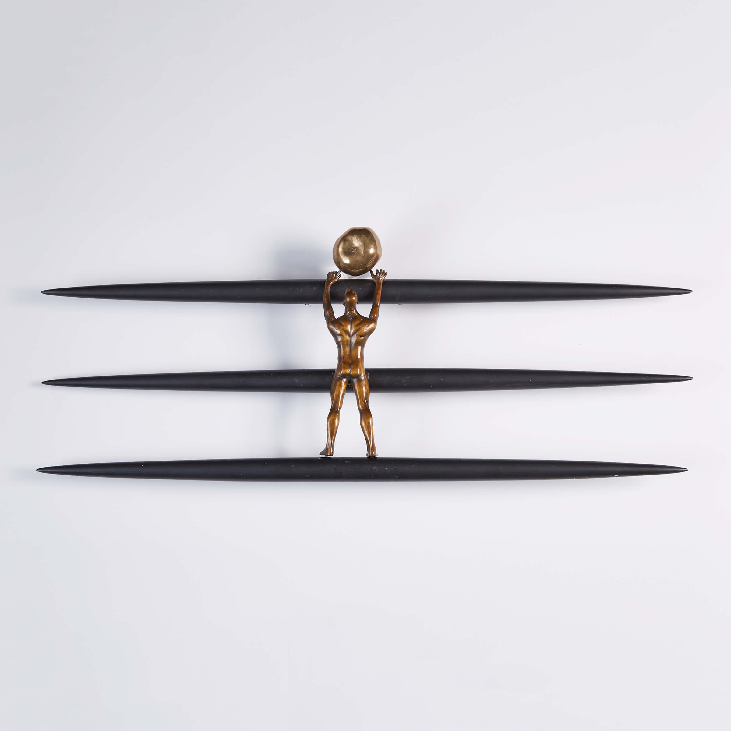 Artwork by Reinhardt Skoracki, THE FRUIT, Made of bronze and wood