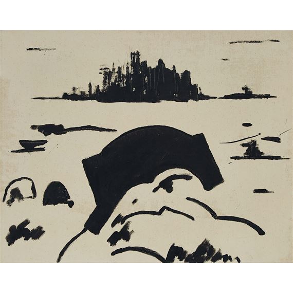 SEASCAPE WITH ROCK by Gerald Ferguson, DECEMBER 2008