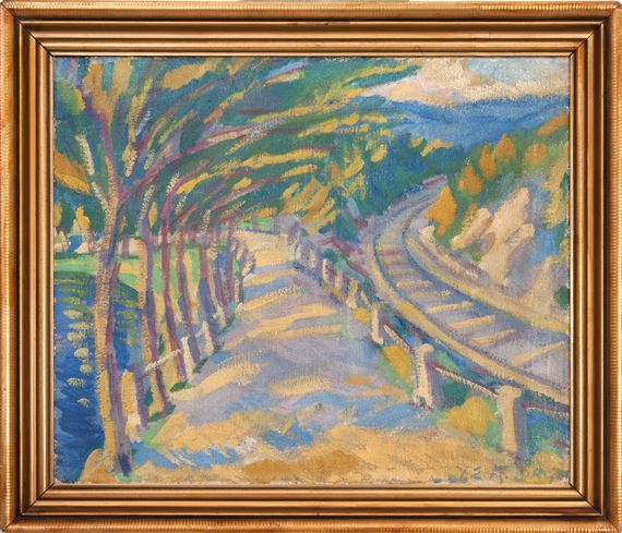 Landscape with a Railway by Emil Artur Pittermann, 1936