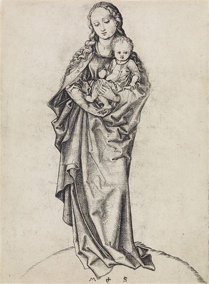 The Madonna and Child with an Apple by Martin Schongauer, circa 1475