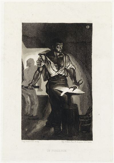 Un Forgeron by Eugène Delacroix, 1833