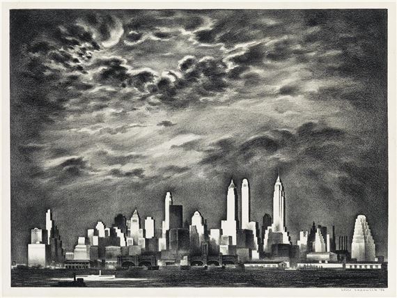 Storm over Manhattan by Louis Lozowick, 1935