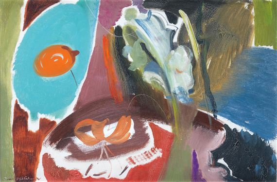 Single Dahlia by Ivon Hitchens